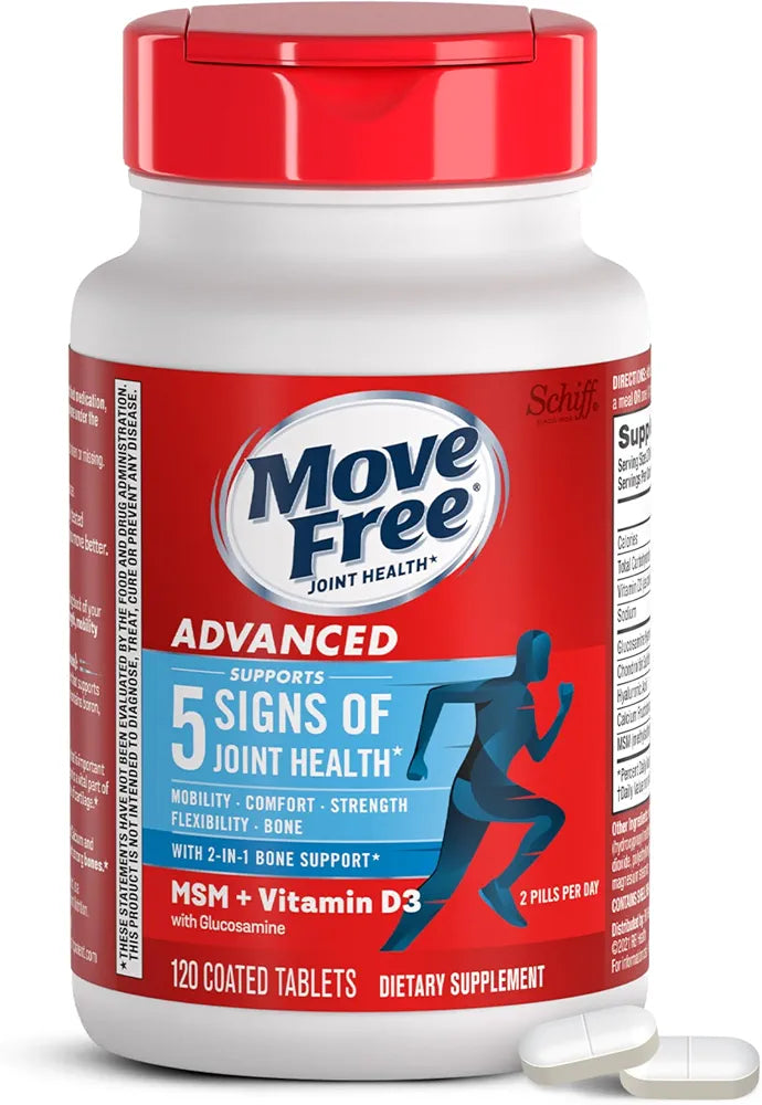 Move Free Advanced Glucosamine, Chondroitin, MSM & Vitamin D3 Joint Support Supplement | 120 Tablets