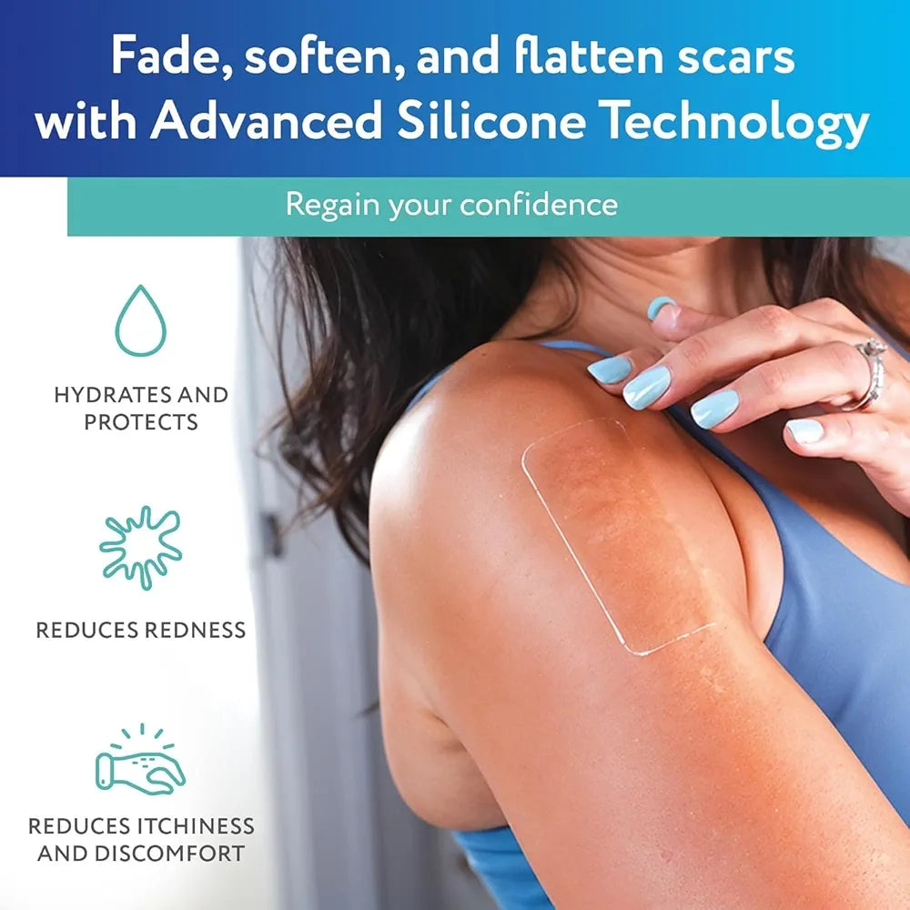 ScarAway Advanced Clear Silicone Scar Sheets | Medical-Grade for Surgical, Burn, Body, Hypertrophic & Keloid Scar Treatment & Prevention
