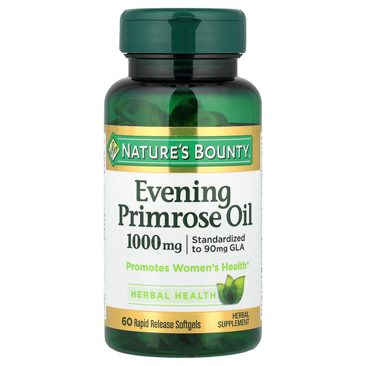 Nature’s Bounty Evening Primrose Oil – 60 Rapid Release Softgels (1000 mg)