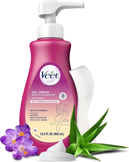 Veet Gel Hair Removal Cream | Sensitive formula with Aloe Vera and Vitamin E
