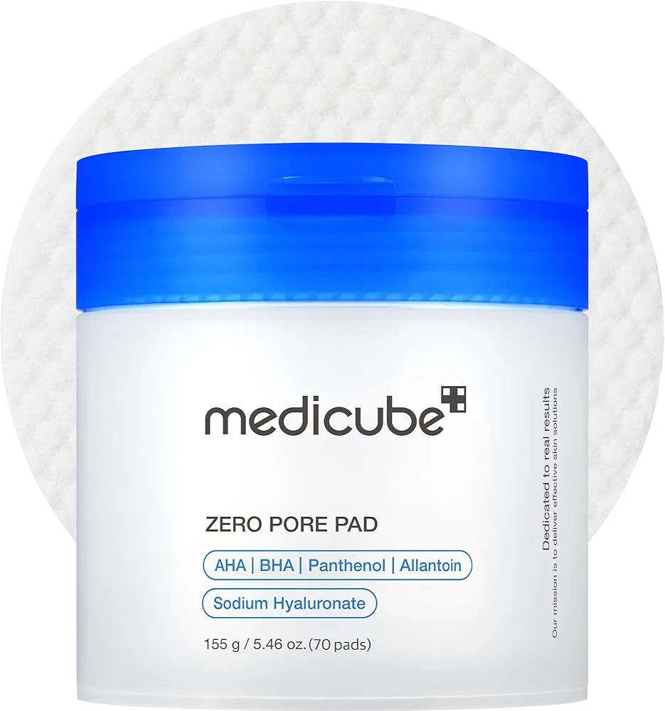 Medicube Zero Pore Pad 2.0 with AHA & BHA for Enlarged Pores, Blackheads, Excess Oil & Uneven Skin Texture, 70 Pads