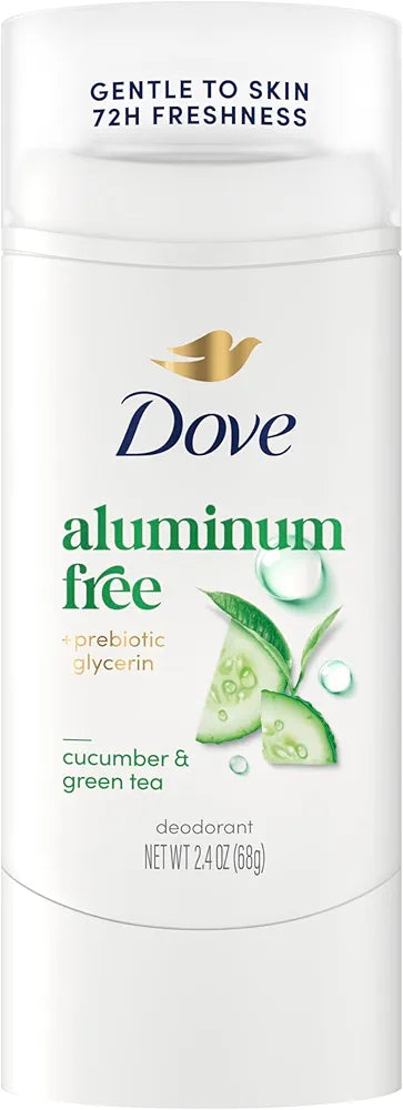 Dove Aluminum-Free Deodorant Stick | Cucumber & Green Tea | 72-Hour Odour Protection | 2.4 oz