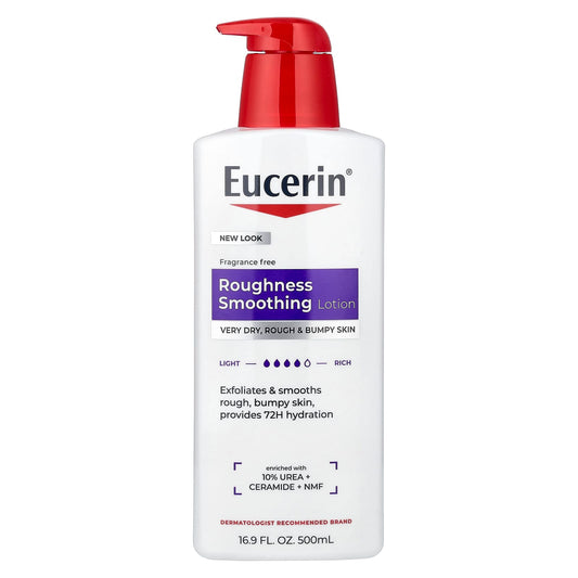 Eucerin Roughness Relief Body Lotion | 10% Urea-Enriched Moisturizer for Dry & Rough Skin (16.9 fl oz)