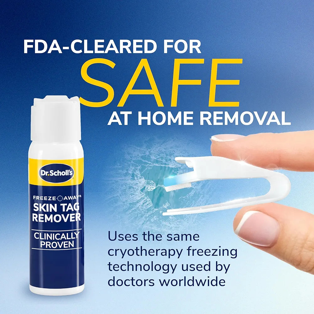 Dr. Scholl's Freeze Away Skin Tag Remover Kit | Completely removes Skin Tags in 1 Treatment, FDA-Cleared & Clinically Proven At-Home Removal with Permanent Results