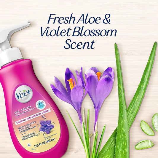 Veet Gel Hair Removal Cream | Sensitive formula with Aloe Vera and Vitamin E