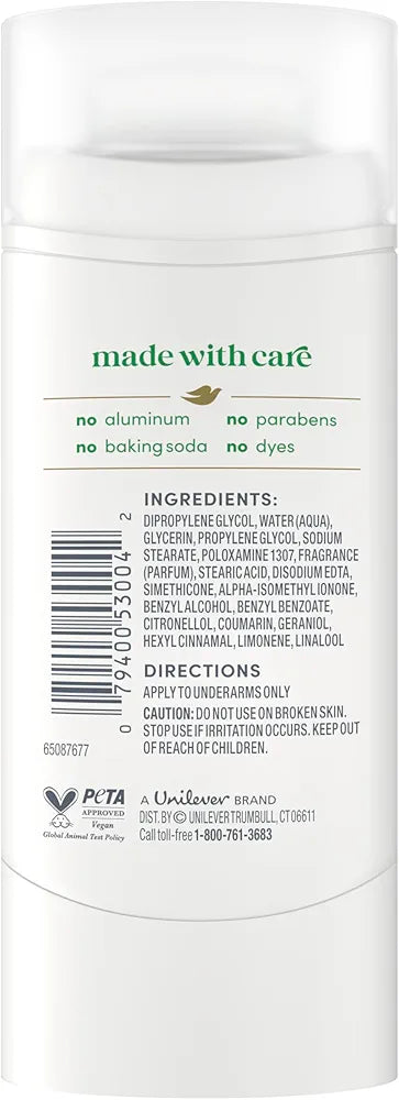 Dove Aluminum-Free Deodorant Stick | Cucumber & Green Tea | 72-Hour Odour Protection | 2.4 oz