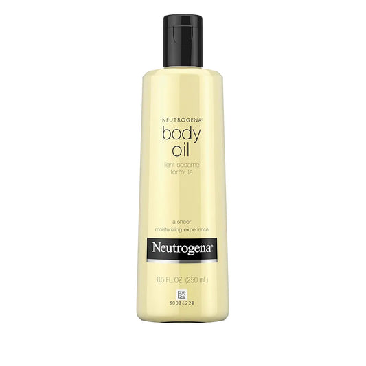 Neutrogena Body Oil Light Sesame Formula | Radiant Glow Moisturizer for Dry Skin | Bath & Shower Oil For Smooth and Hydrated Skin