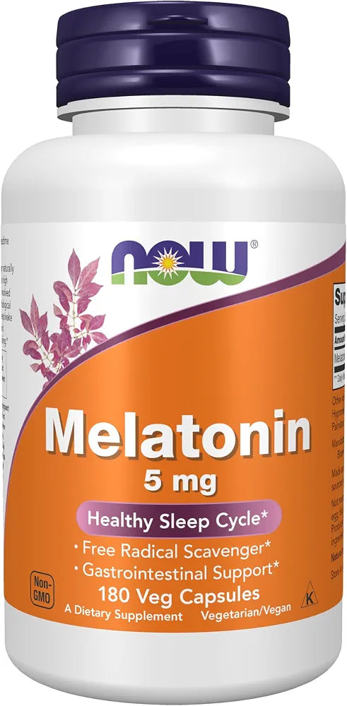 NOW Foods Melatonin Capsules – 3 mg & 5 mg
