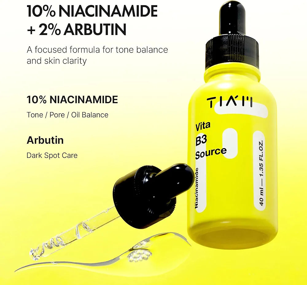 TIAM Vita B3 Source Serum | 10% Niacinamide + 2% Arbutin Dark Spot & Tone Correcting Serum