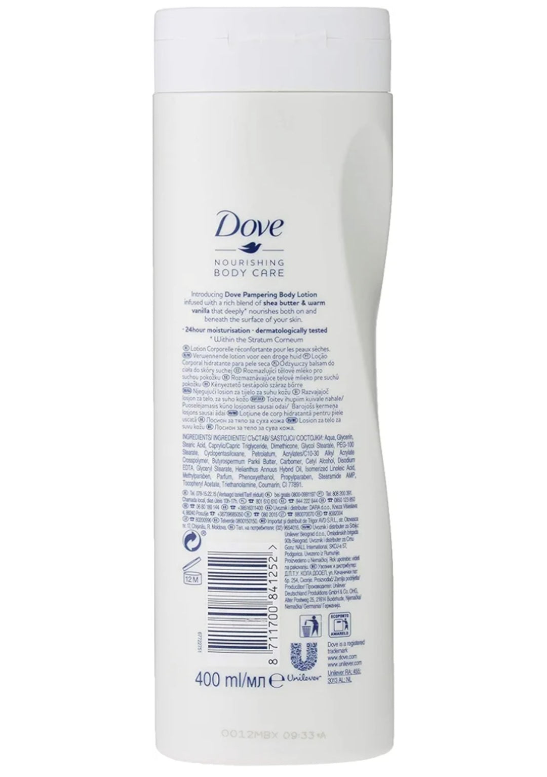 Dove Purely Pampering Indulgent Body Lotion for Unisex | 400ml