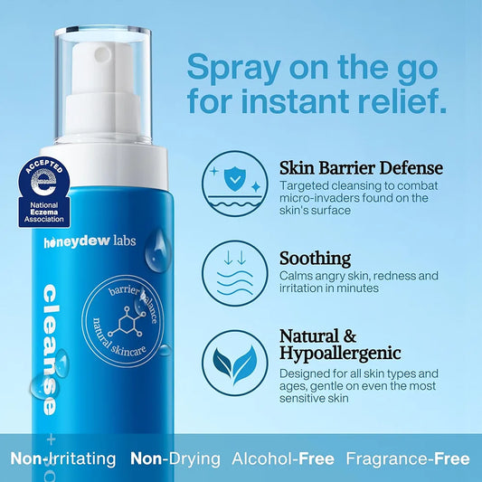 Honeydew Labs Hypochlorous Acid Spray – Dermatologist Tested HOCl Facial Cleanser for Sensitive, Acne-Prone & Irritated Skin – Soothes Redness, Eczema, Rashes & Itching