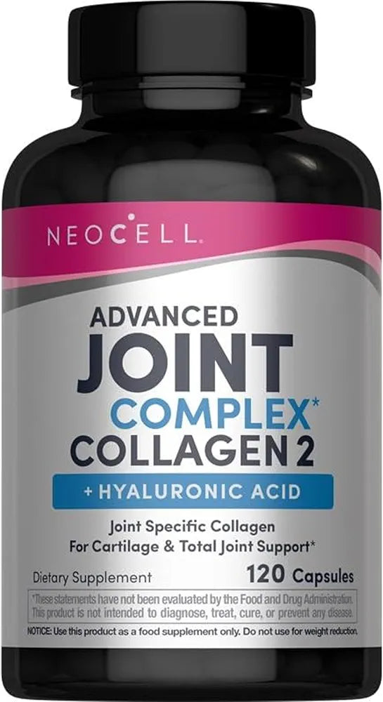 NeoCell Collagen Joint Complex – 120 Capsules | Type 2 Collagen + Hyaluronic Acid for Joint Support