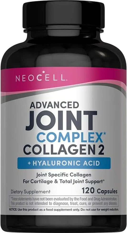 NeoCell Collagen Joint Complex – 120 Capsules | Type 2 Collagen + Hyaluronic Acid for Joint Support