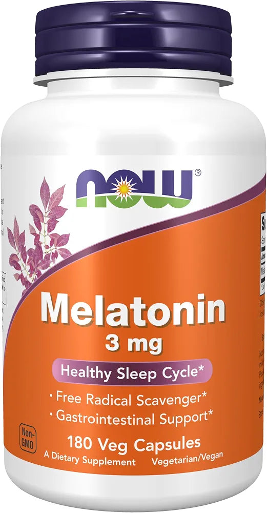 NOW Foods Melatonin Capsules – 3 mg & 5 mg