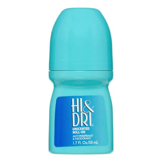 Revlon Hi & Dri Unscented Antiperspirant Roll-On | 48-Hour Sweat & Odour Protection