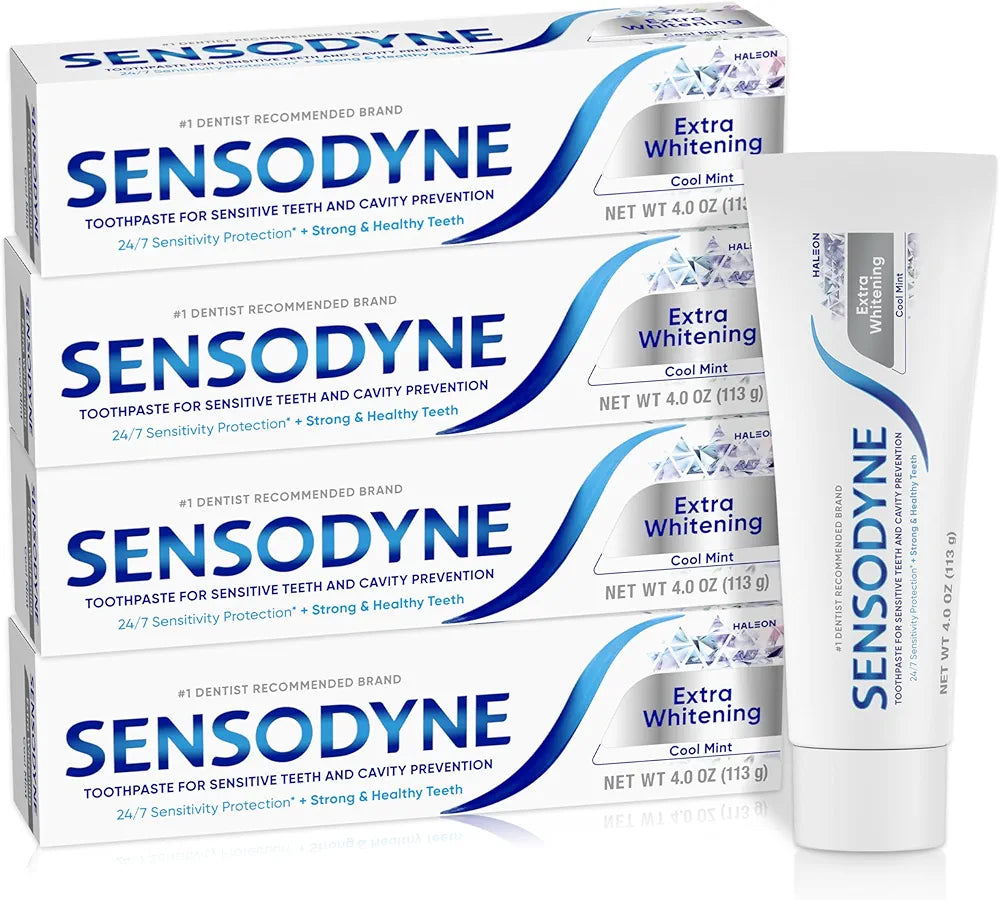 Sensodyne Extra Whitening Sensitive Teeth & Cavity Prevention Toothpaste