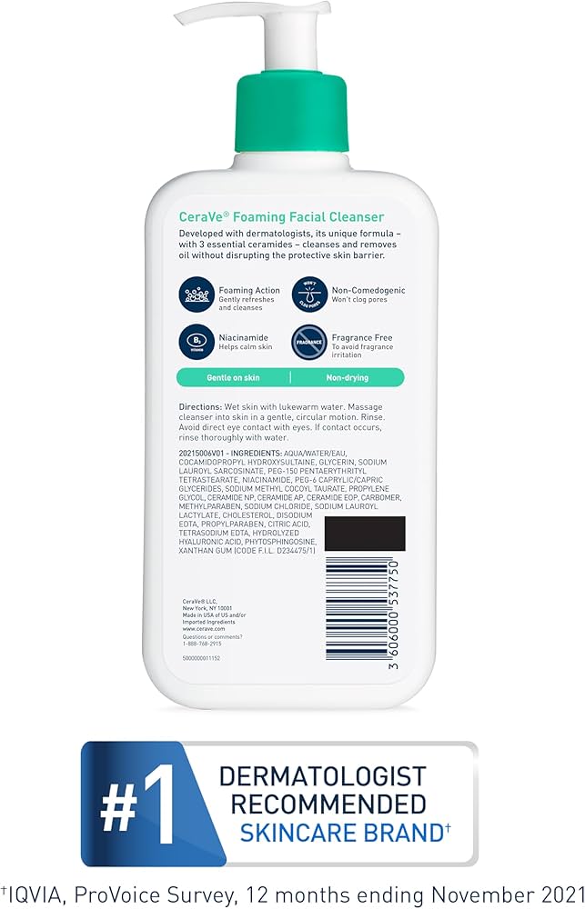 CeraVe Foaming Facial Cleanser | Daily Face Wash