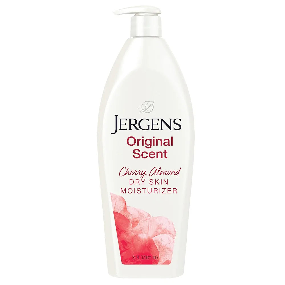 Jergens Original Scent Body and Hand Lotion, with Hydralucence blend and Cherry Almond Essence