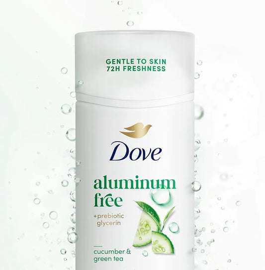 Dove Aluminum-Free Deodorant Stick | Cucumber & Green Tea | 72-Hour Odour Protection | 2.4 oz